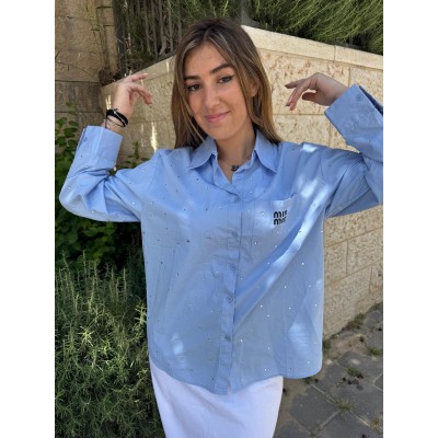 Blusa blu Miu Miu