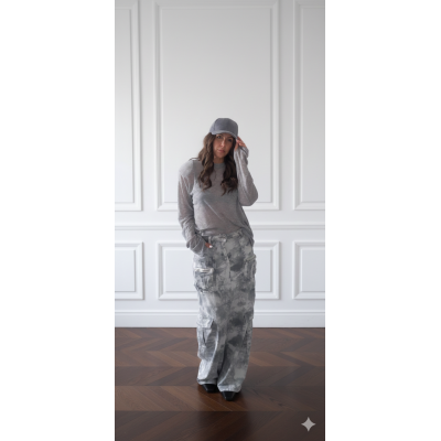 Jupe cargo Sasha gris