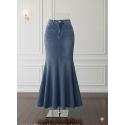 Jupe jeans sirène