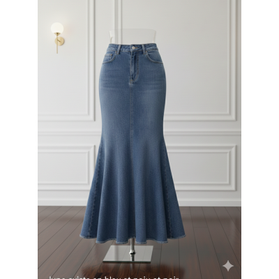 Jupe jeans sirène